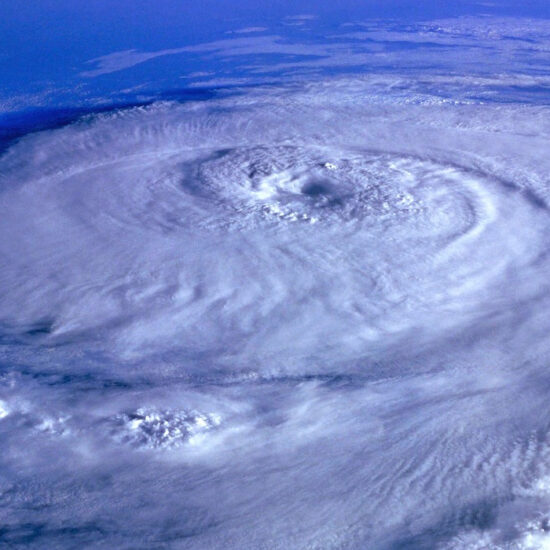 hurricane seen from space